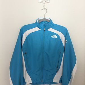 Unique North Face windbreaker lightweight blue